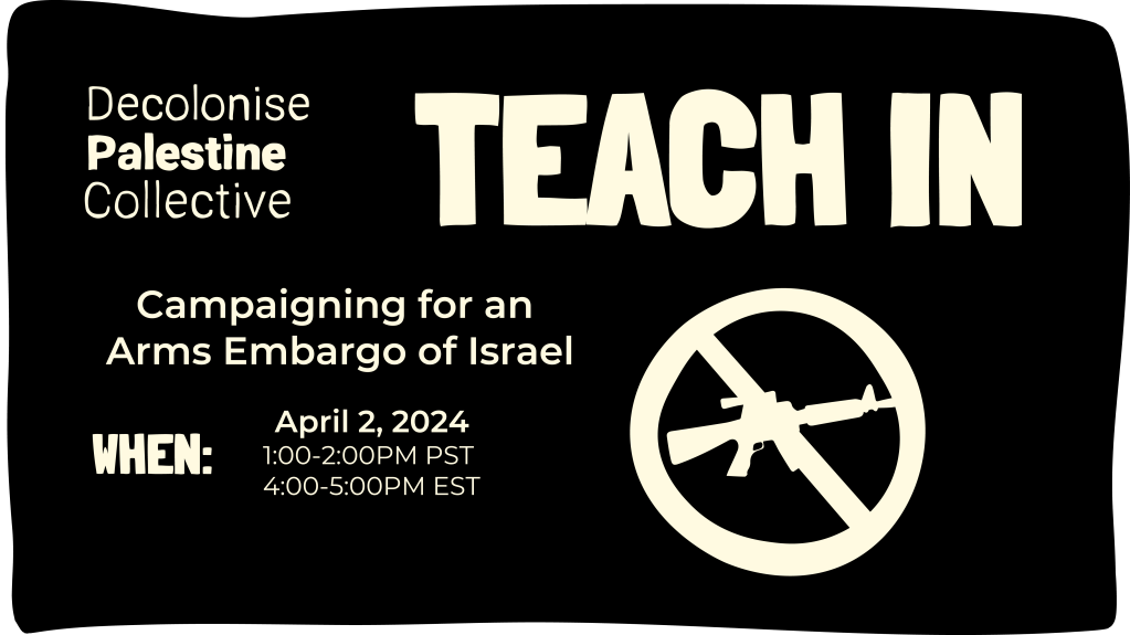 Campaigning for an Arms Embargo of&nbsp;Israel